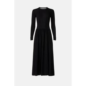 Thakoon Collective RTR Drop Waist Midi Knit Dress Black Sz XL